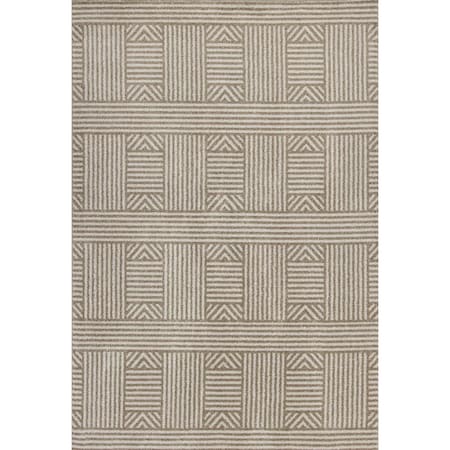 Homeroots 5 ft. 3 in. x 7 ft. 7 in. UV-Treated Polypropylene Beige Area Rug 354074